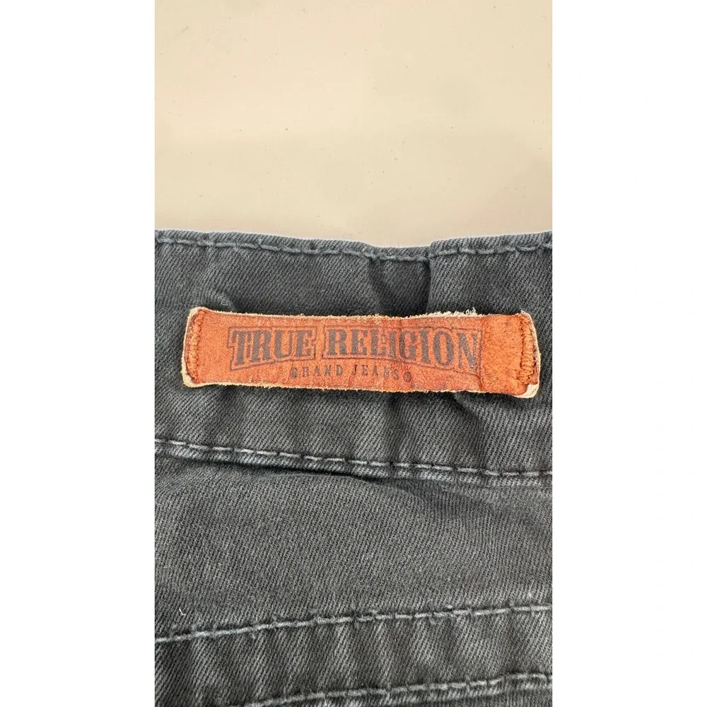 True Religion Pants Mens 32 Blue Straight Leg Flap Pocket Horseshoe Streetwear